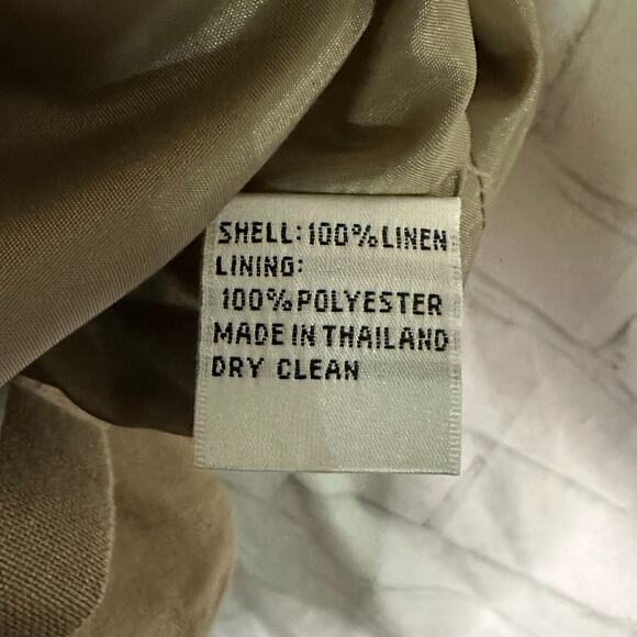 Talbots Women’s Tan Linen Blazer, Size 12, Pre-owned - Picture 4 of 4